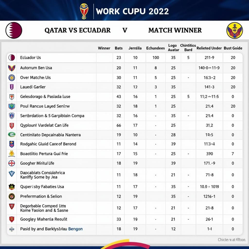 Tỷ lệ kèo Qatar vs Ecuador tại World Cup 2022