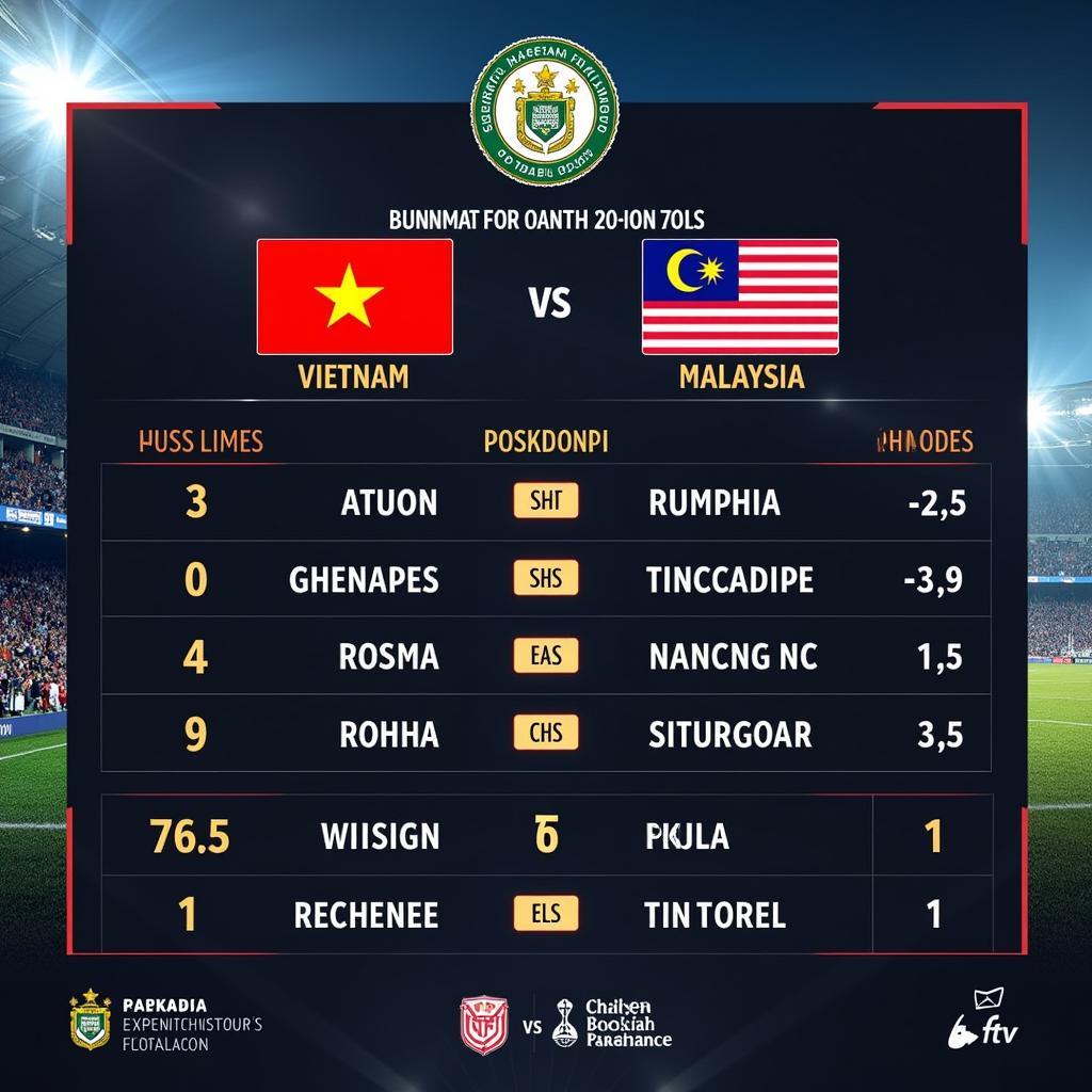 Tỷ số trực tuyến Việt Nam vs Malaysia