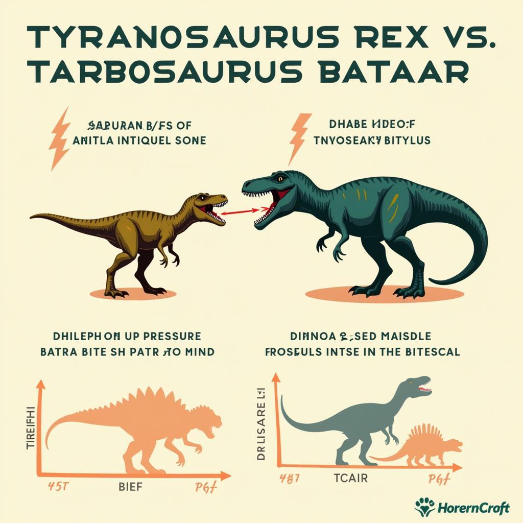 So sánh lực cắn Tyrannosaurus vs Tarbosaurus