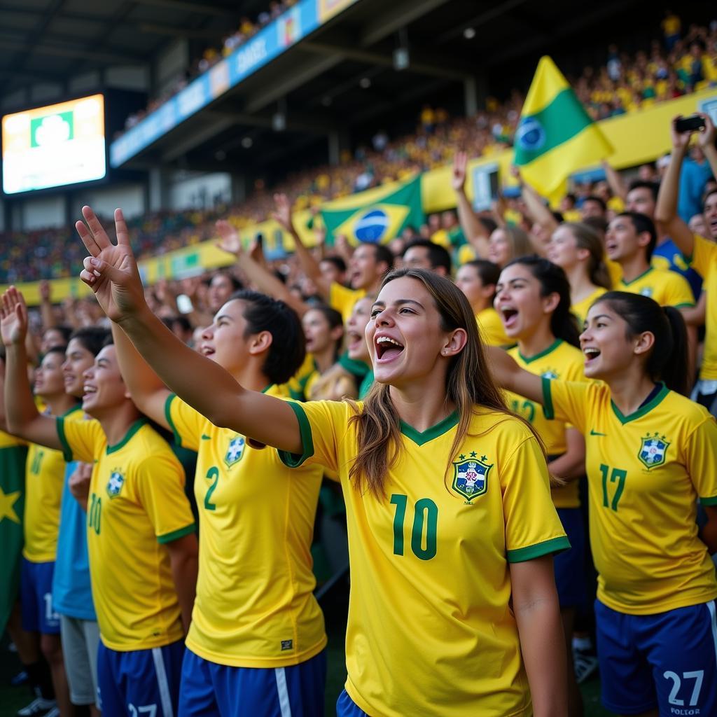 U17 Brazil và U17 Ecuador cổ động viên