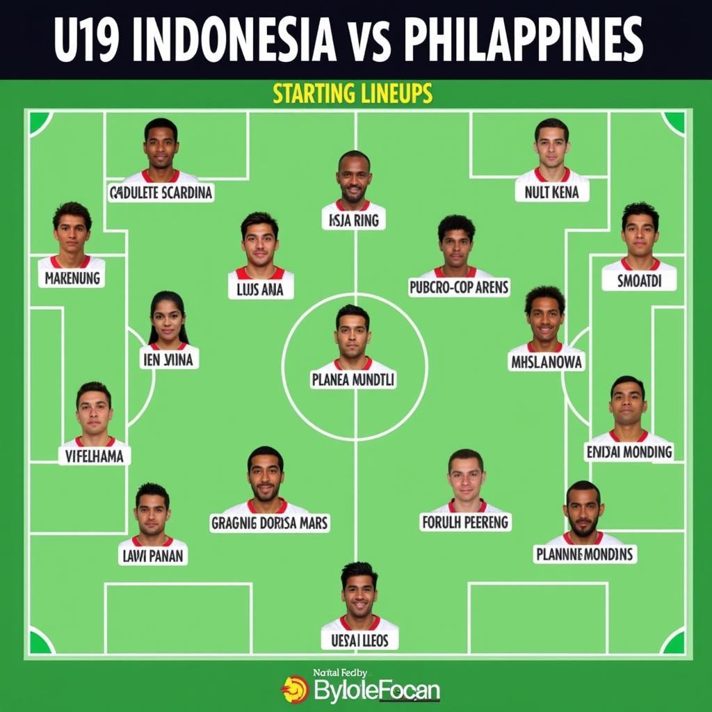 Đội hình ra sân U19 Indonesia vs U19 Philippines