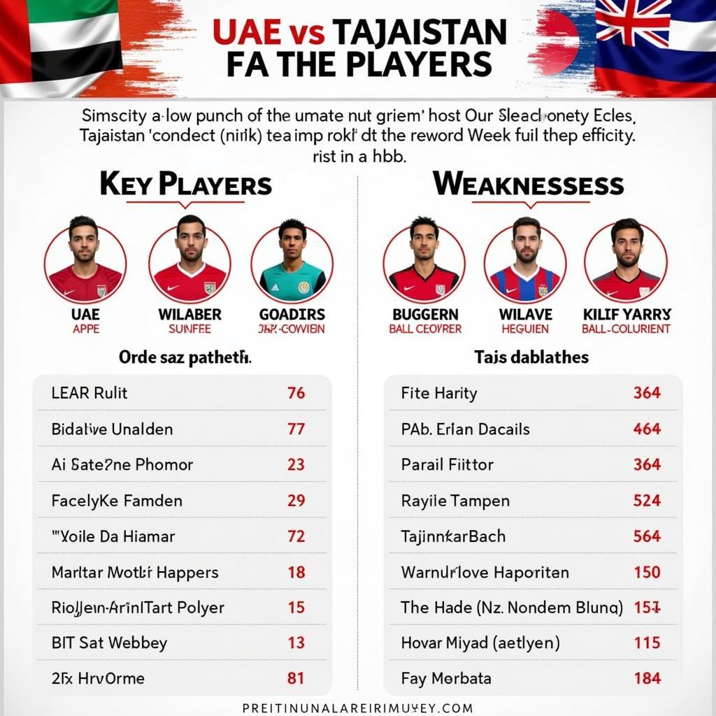 So sánh lực lượng UAE và Tajikistan