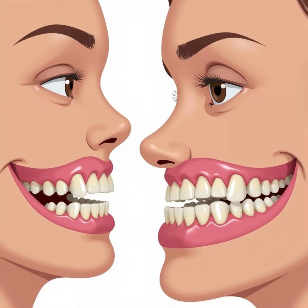 Hình ảnh minh họa khớp cắn ngược (underbite)