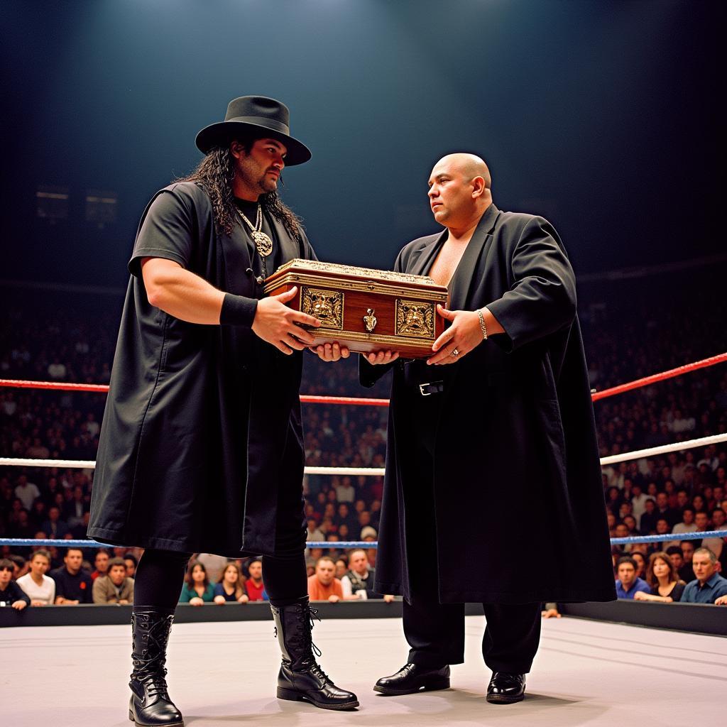 Undertaker vs. Yokozuna trong trận Casket Match