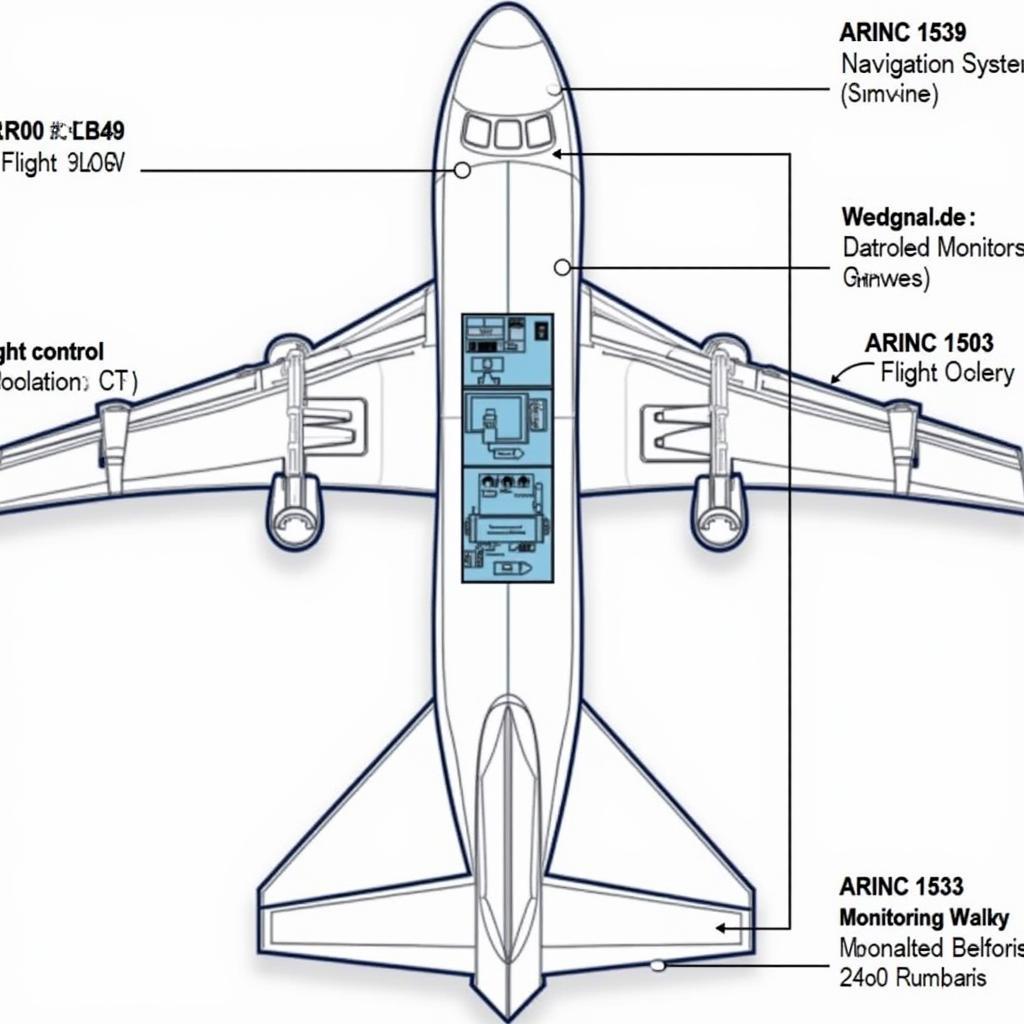 Ứng dụng của ARINC 429 và 1553 trong hệ thống hàng không: Hình ảnh minh họa các ứng dụng điển hình của ARINC 429 và 1553 trong máy bay, như hệ thống điều khiển bay, hệ thống dẫn đường, và hệ thống giám sát.