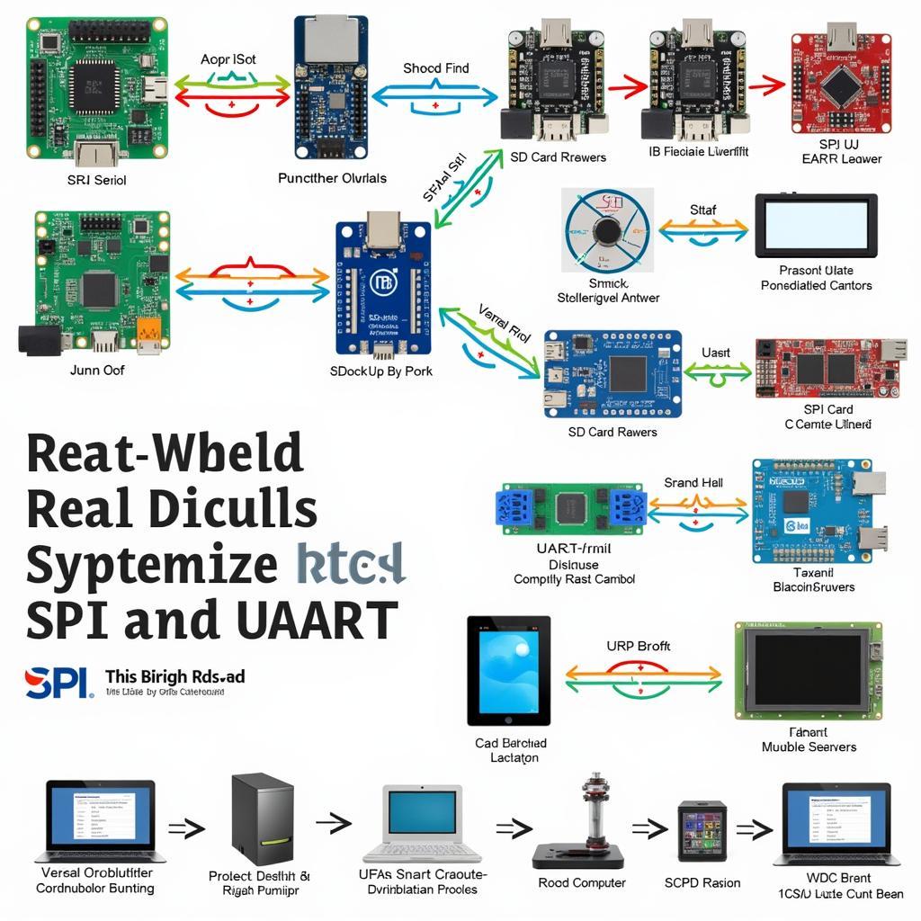 Ứng dụng của I2C, SPI và UART trong thực tế