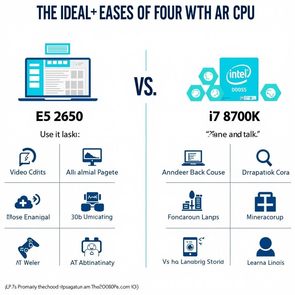 Ứng dụng lý tưởng của E5 2650 và i7 8700k