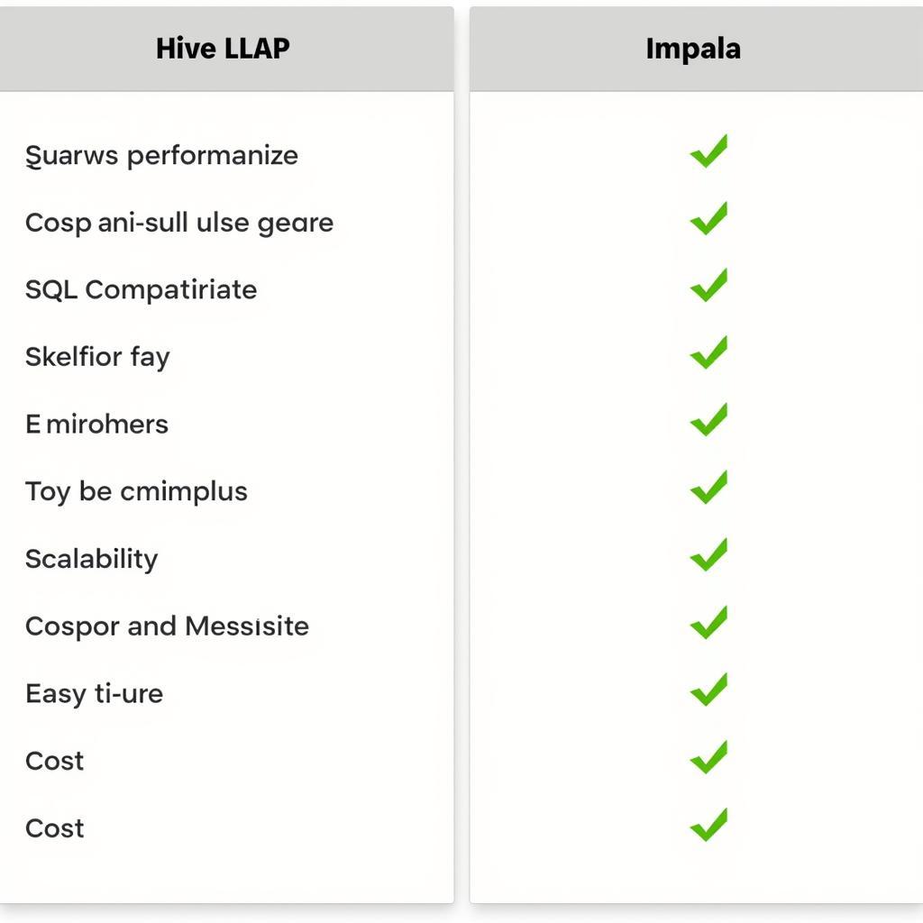 Ưu nhược điểm của Hive LLAP và Impala