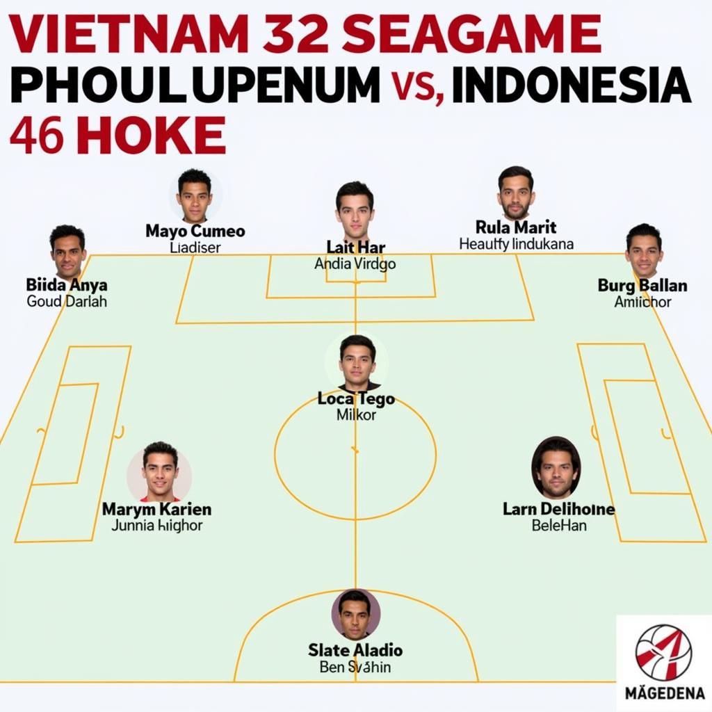 Việt Nam vs Indonesia Seagame 32: Đối hình