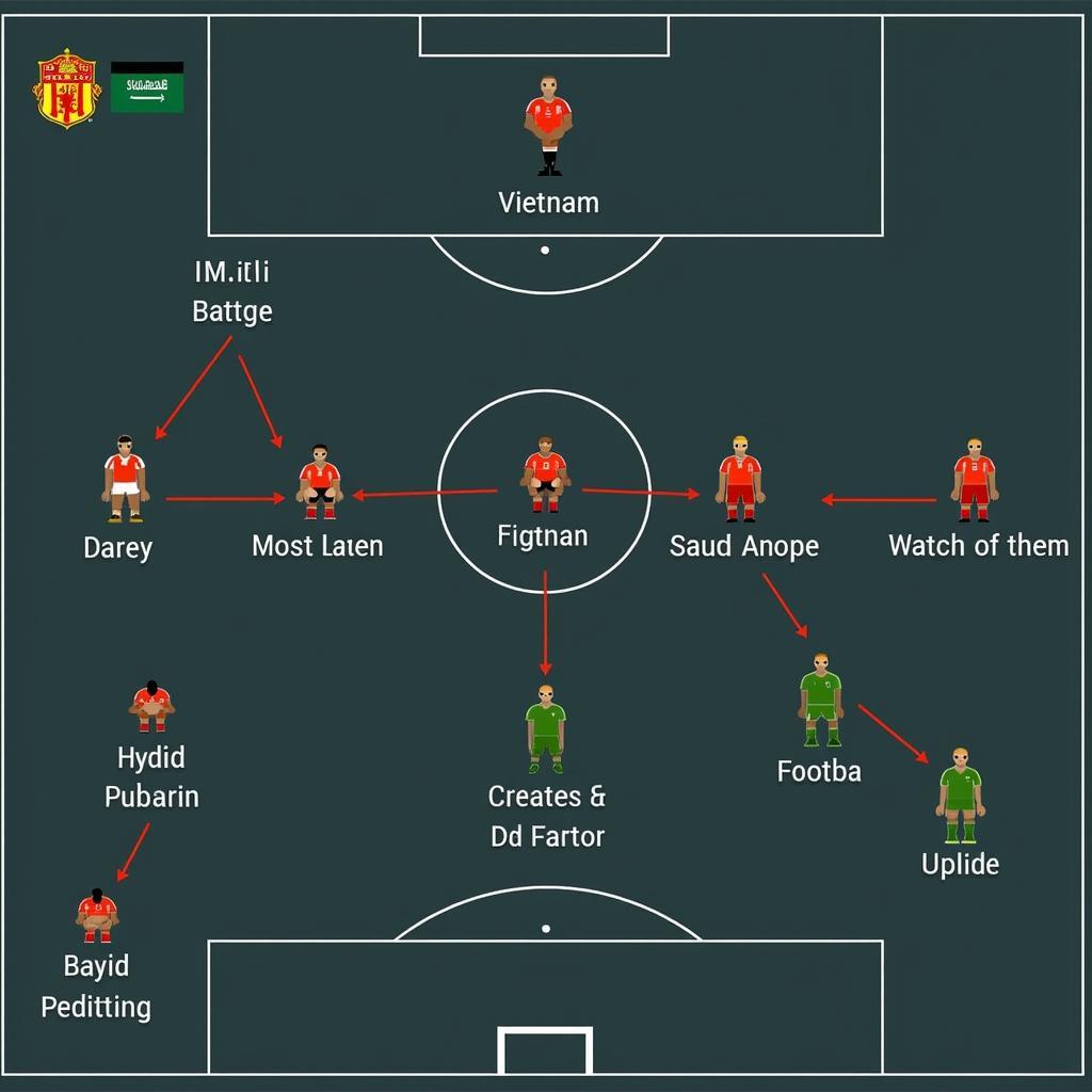 Chiến thuật Việt Nam vs Saudi Arabia