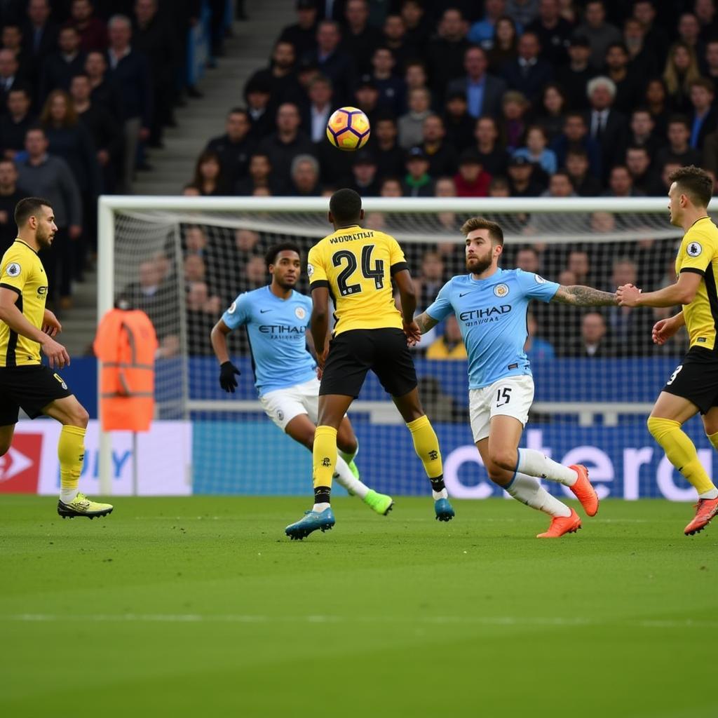 Watford phản công nhanh về phía khung thành Man City