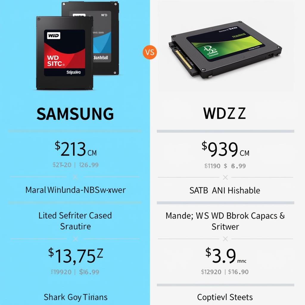 So sánh giá WD SSD và Samsung SSD