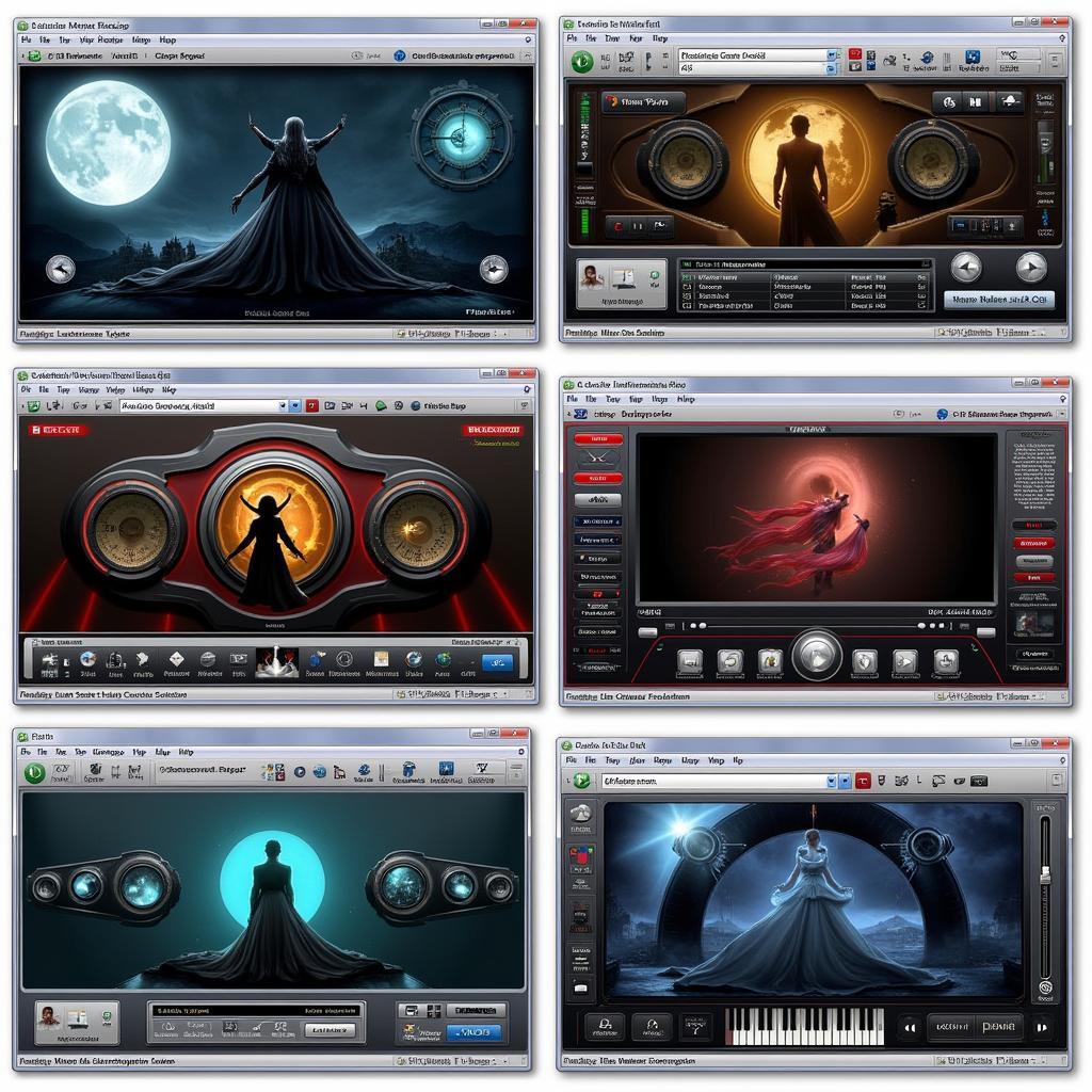 Giao diện Winamp với nhiều skin