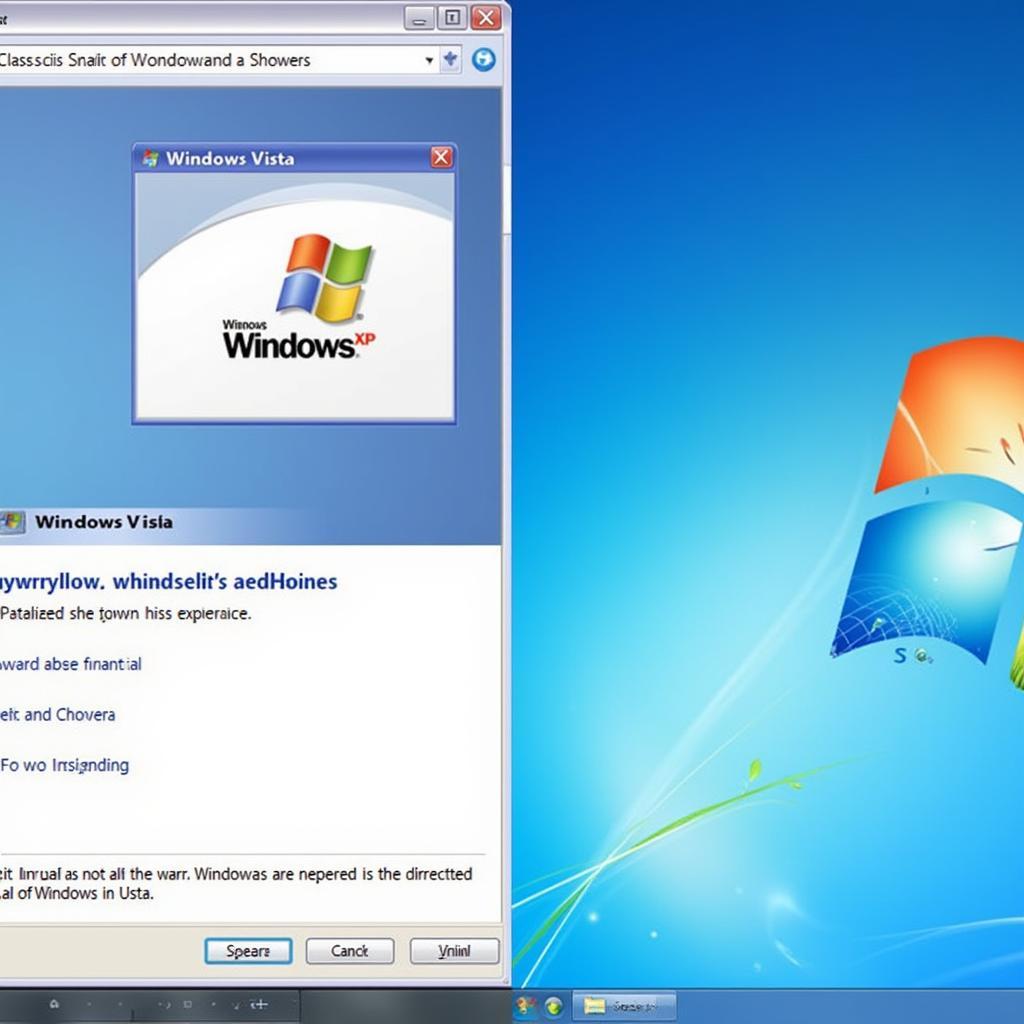 So sánh giao diện Windows XP và Vista