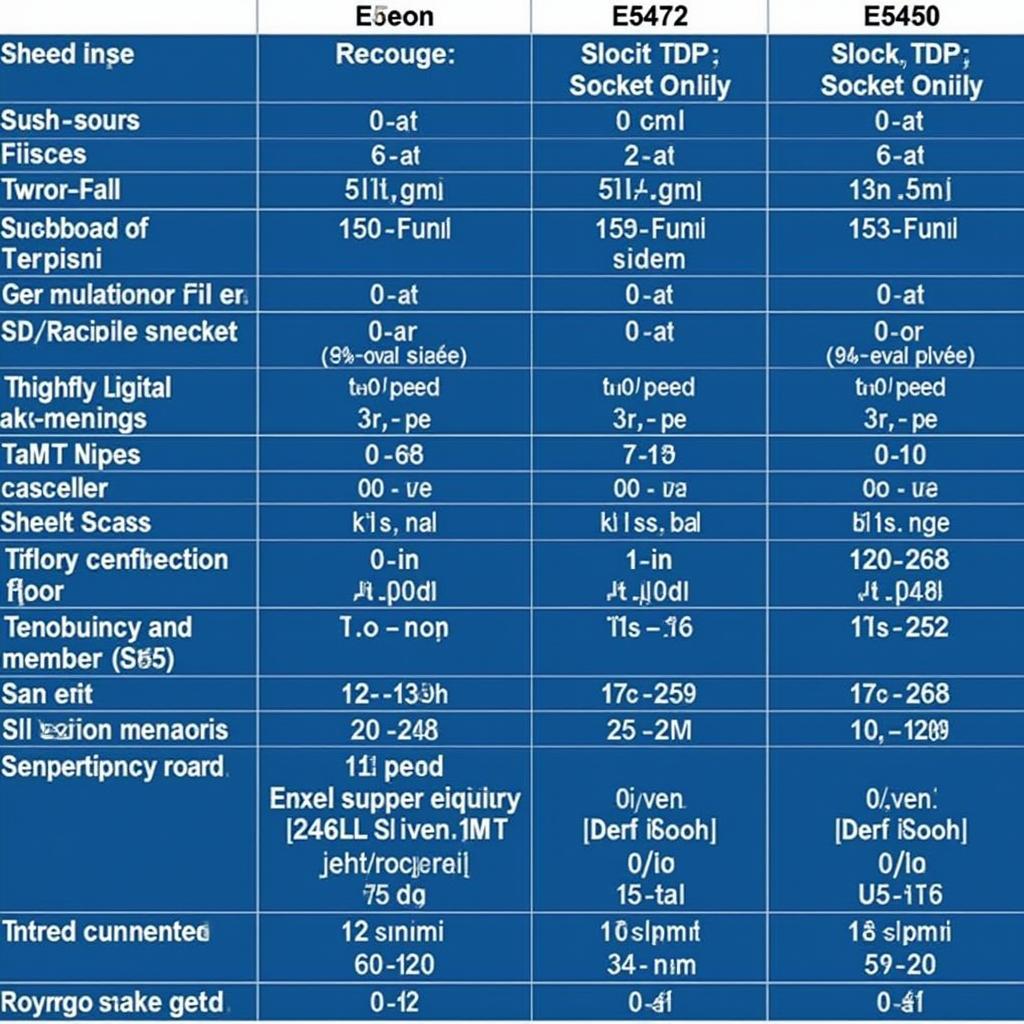 Bảng so sánh thông số kỹ thuật Xeon E5472 và E5450