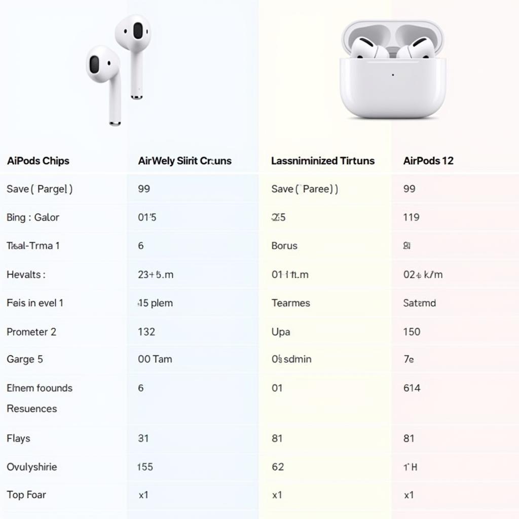 Bảng so sánh chi tiết AirPods 1 và 2