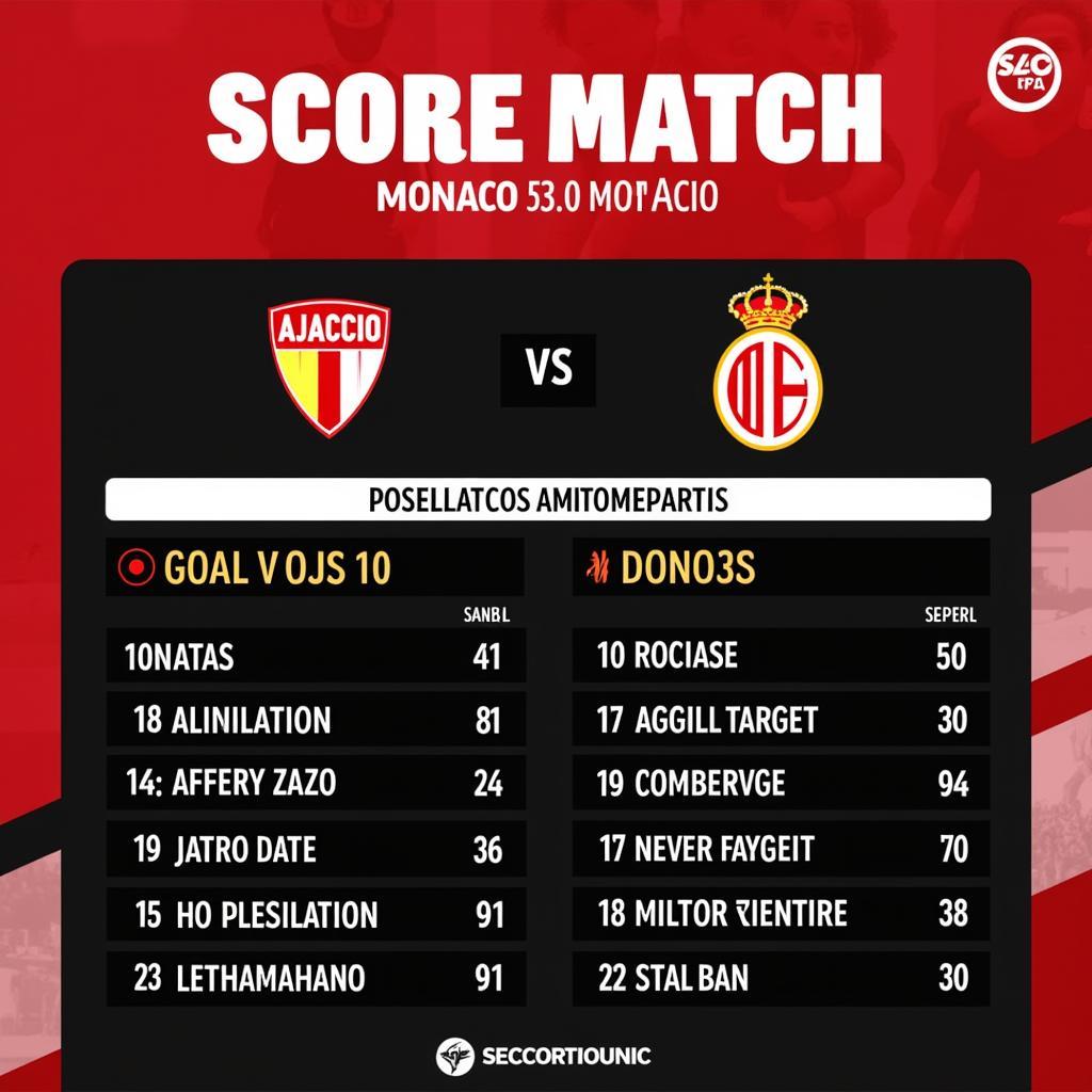 Kết quả trận đấu Ajaccio vs Monaco (Giả định)