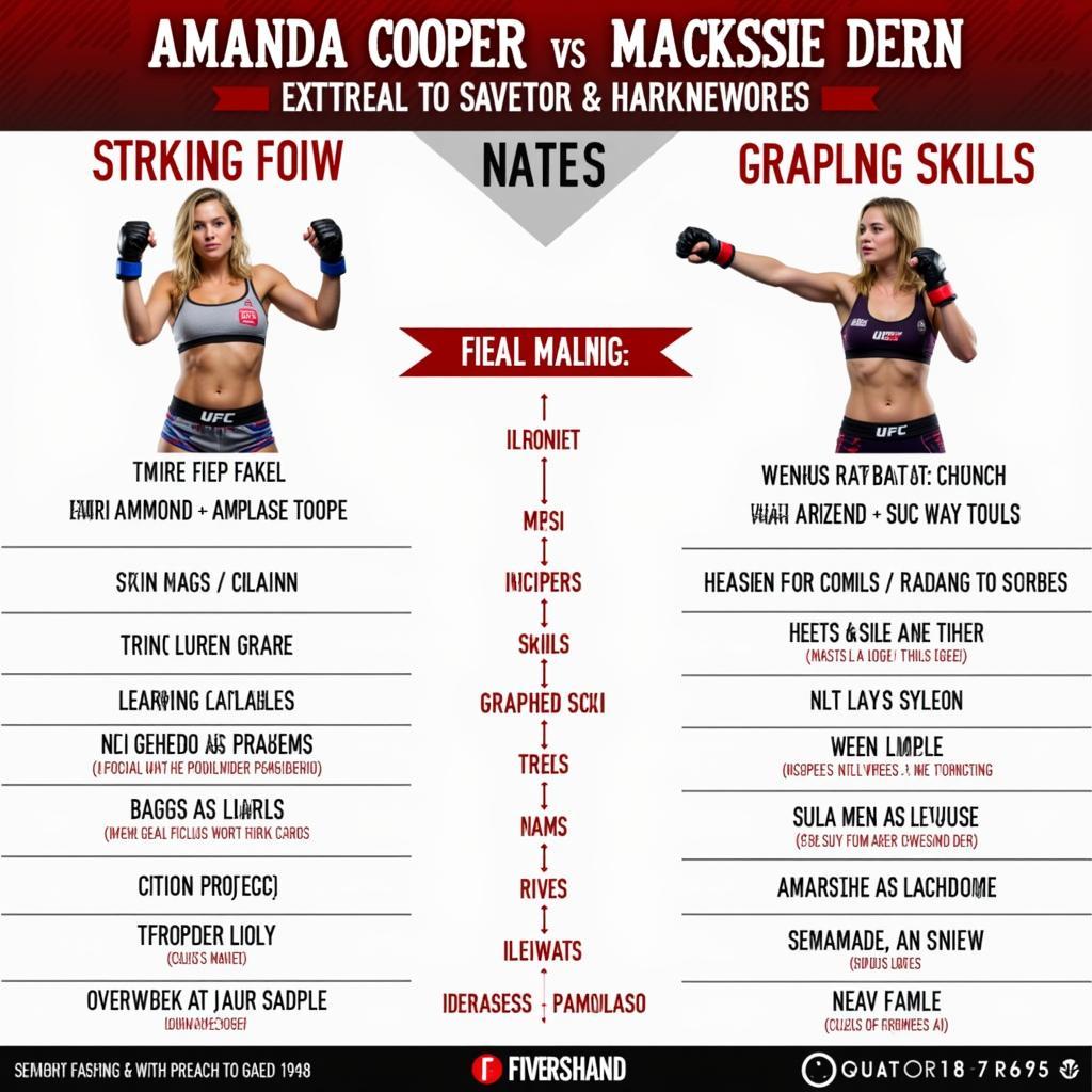 So sánh sức mạnh giữa Amanda Cooper và Mackenzie Dern