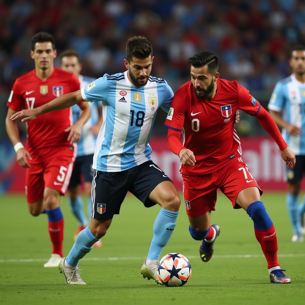 Trận đấu Argentina vs Chile tại Copa America 2021