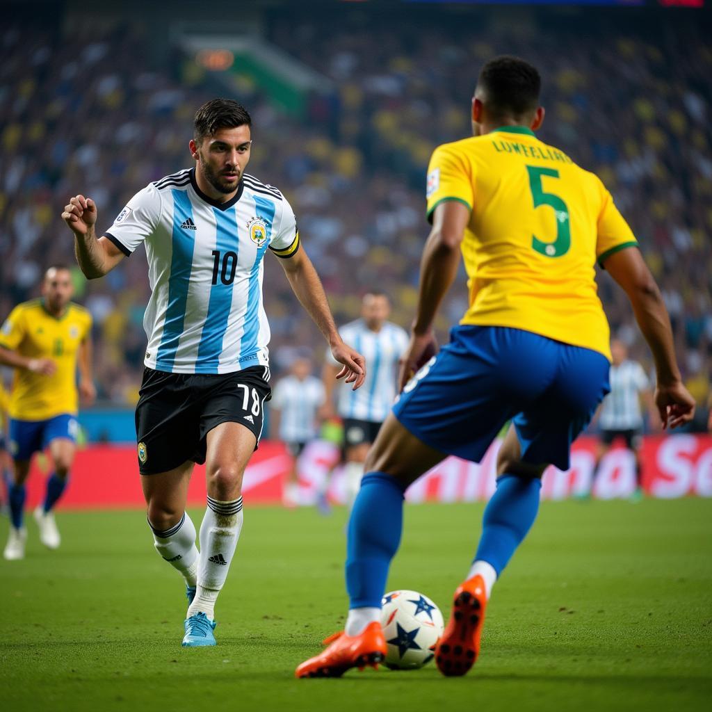 Trận cầu kinh điển Argentina vs Brazil