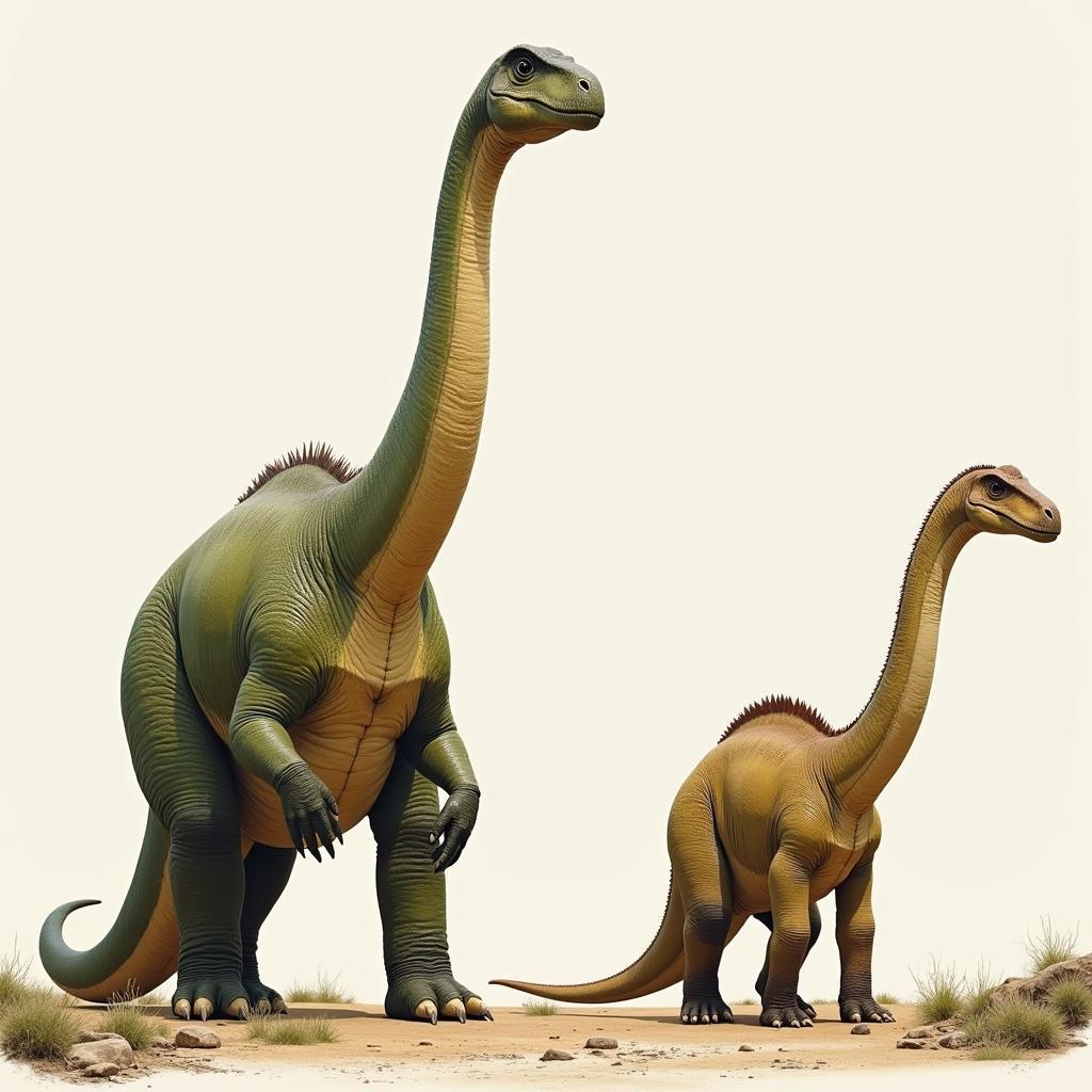 So sánh kích thước Argentinosaurus và Titanosaurus