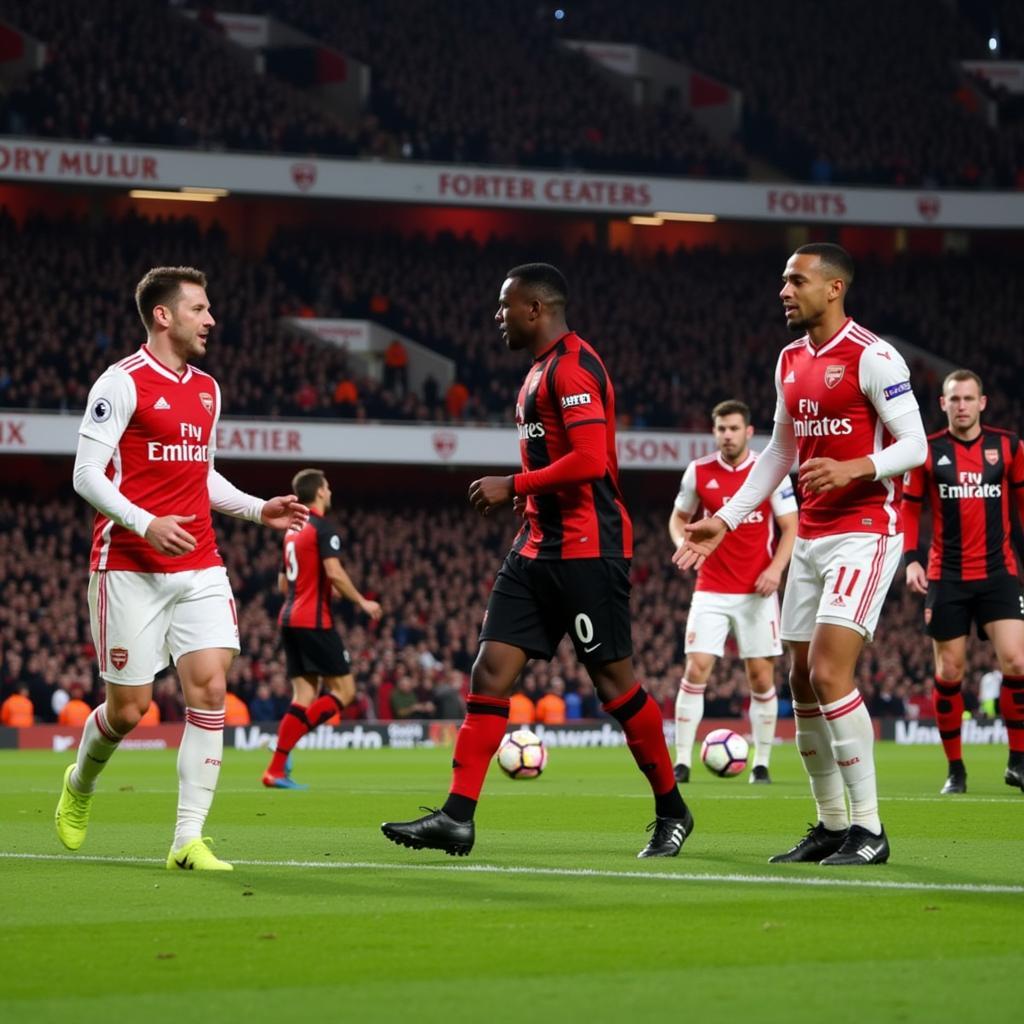 Trận đấu Arsenal vs Bournemouth tại Emirates năm 2018