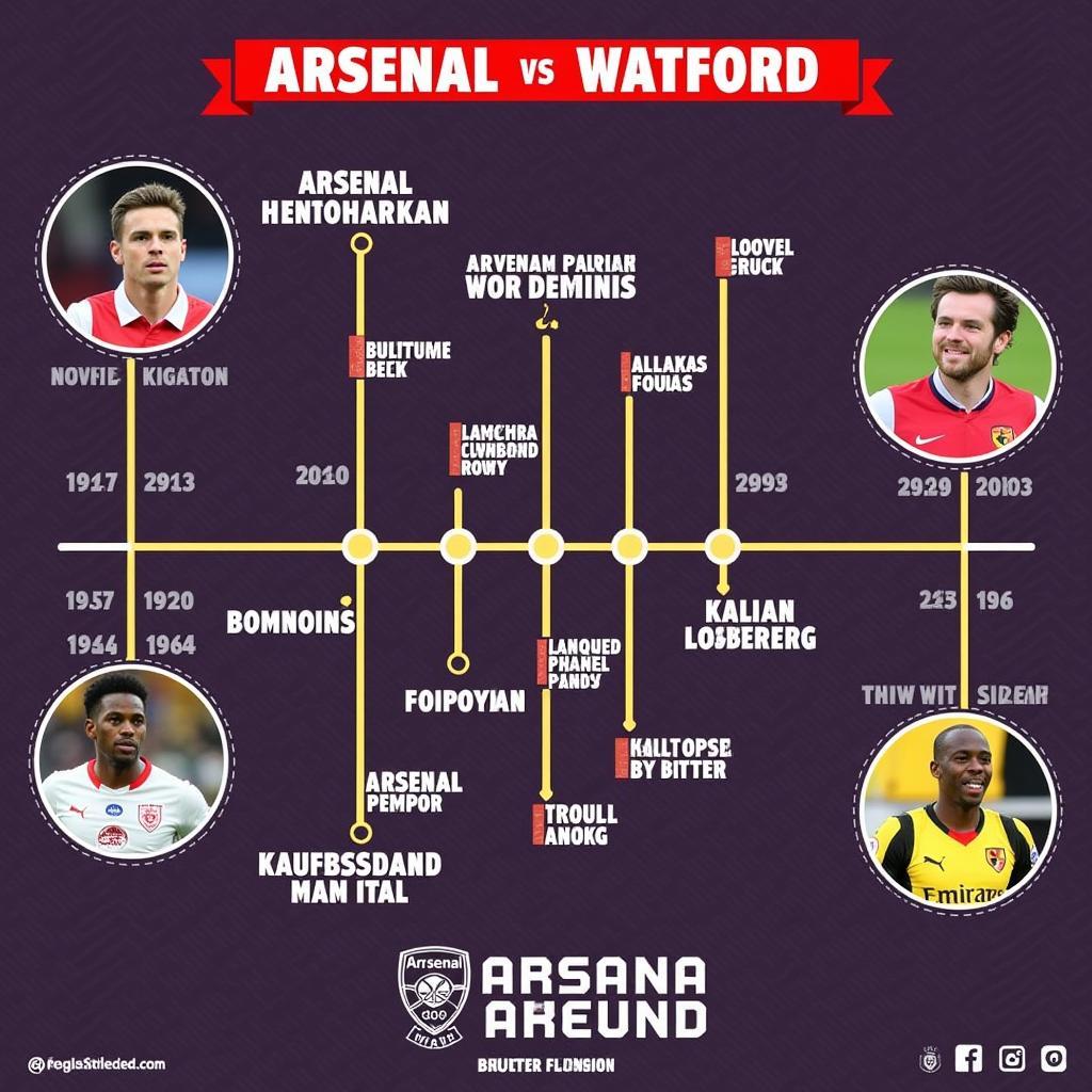 Lịch sử đối đầu giữa Arsenal và Watford