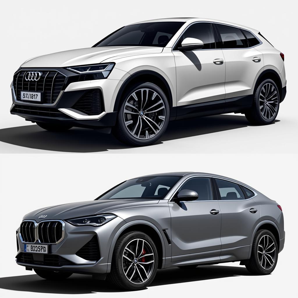 So sánh ngoại thất Audi Q8 và BMW X6