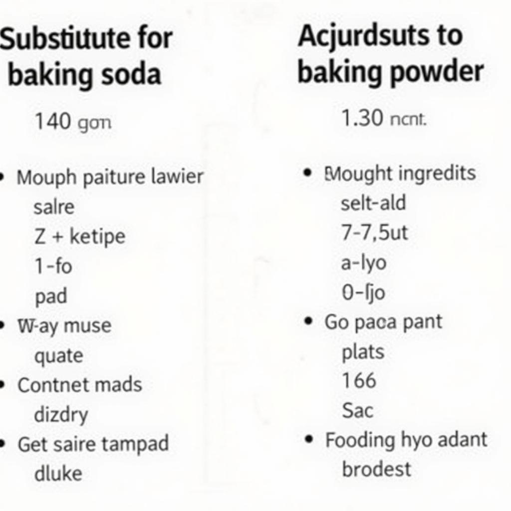 Substituting baking soda and baking powder