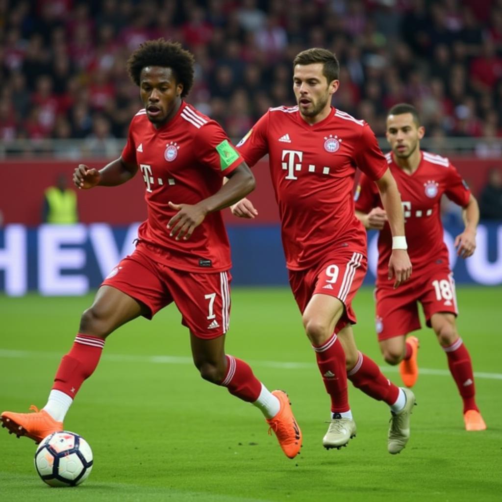 Bayern Munich tấn công áp đảo khung thành đối phương