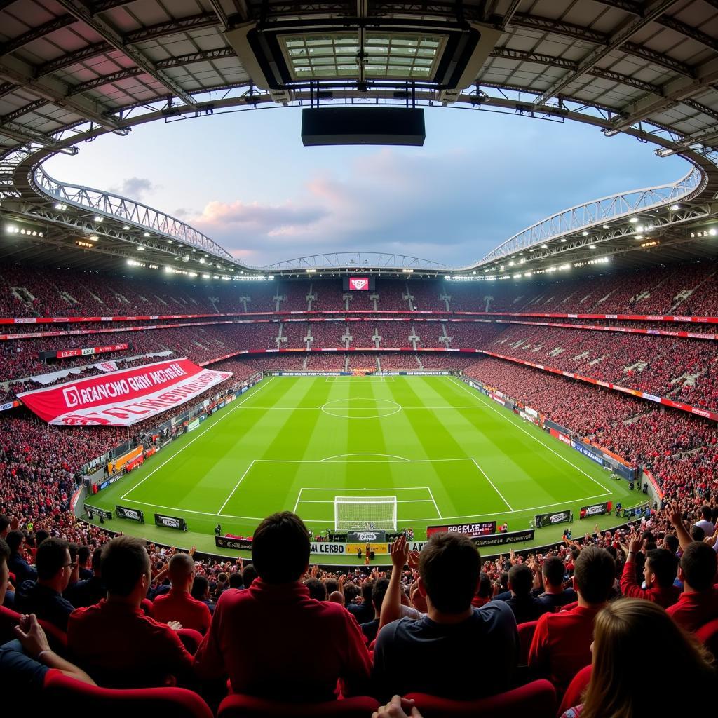 Cổ động viên cuồng nhiệt trong trận Benfica vs Porto