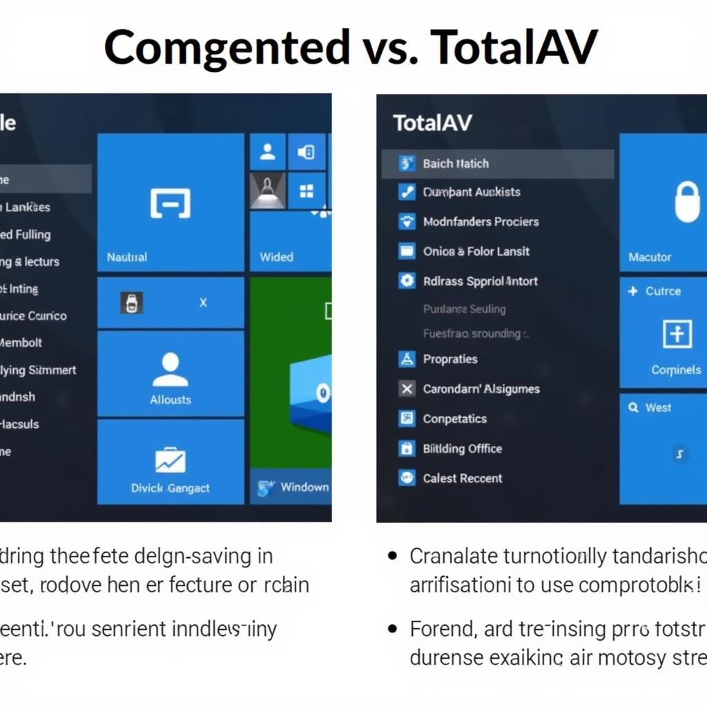 So sánh giao diện người dùng Bitdefender vs TotalAV