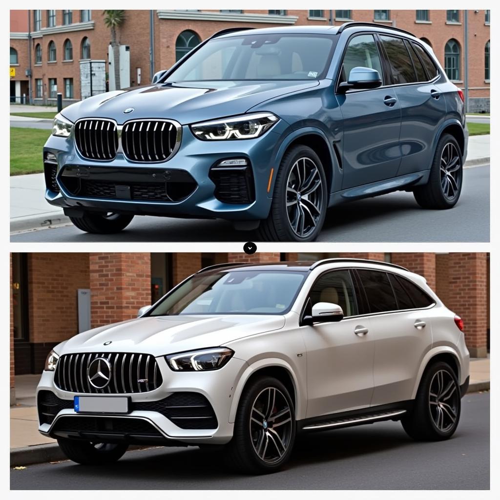 So sánh ngoại thất BMW X5 và Mercedes GLE