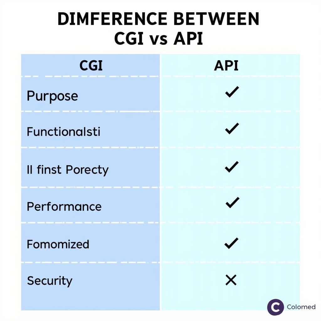 CGI vs API so sánh