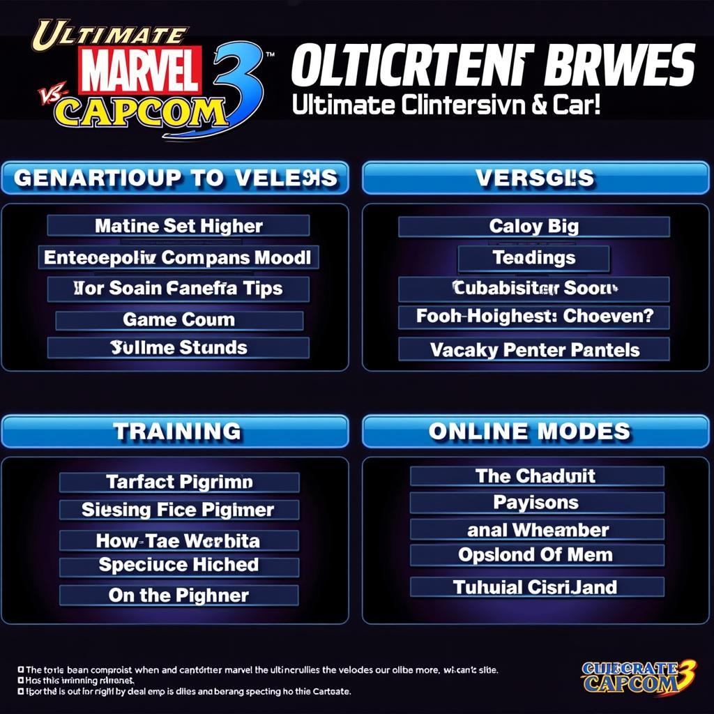 Chế độ chơi Ultimate Marvel vs. Capcom 3