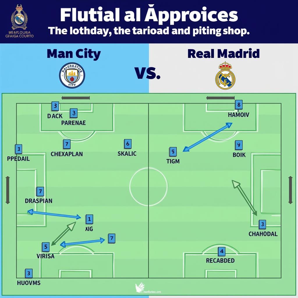 Chiến thuật của Man City vs Real Madrid