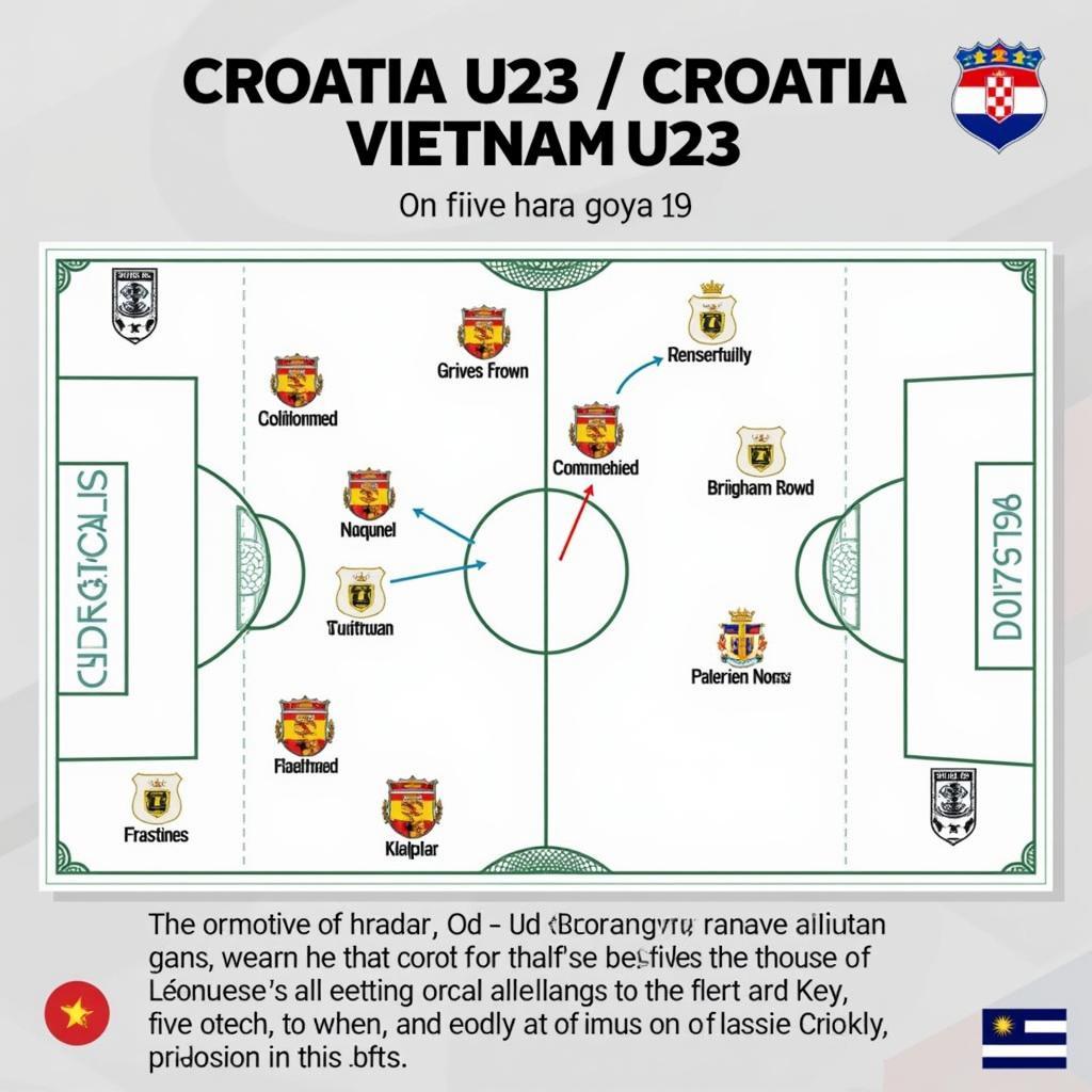 Chiến thuật U23 Croatia trong trận đấu với U23 Việt Nam