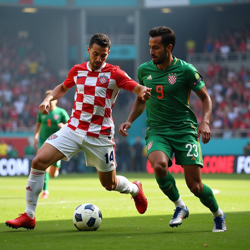 Trận đấu kịch tính giữa Croatia và Maroc tại World Cup 2022