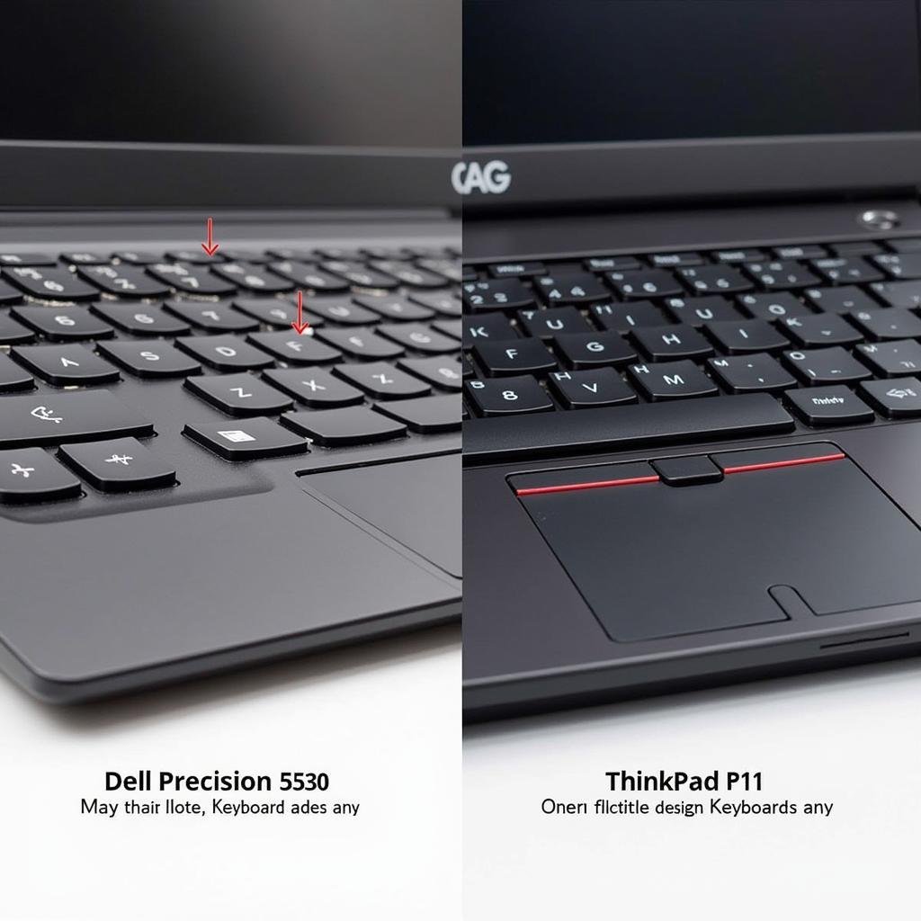 So sánh bàn phím Dell Precision 5530 và ThinkPad P1