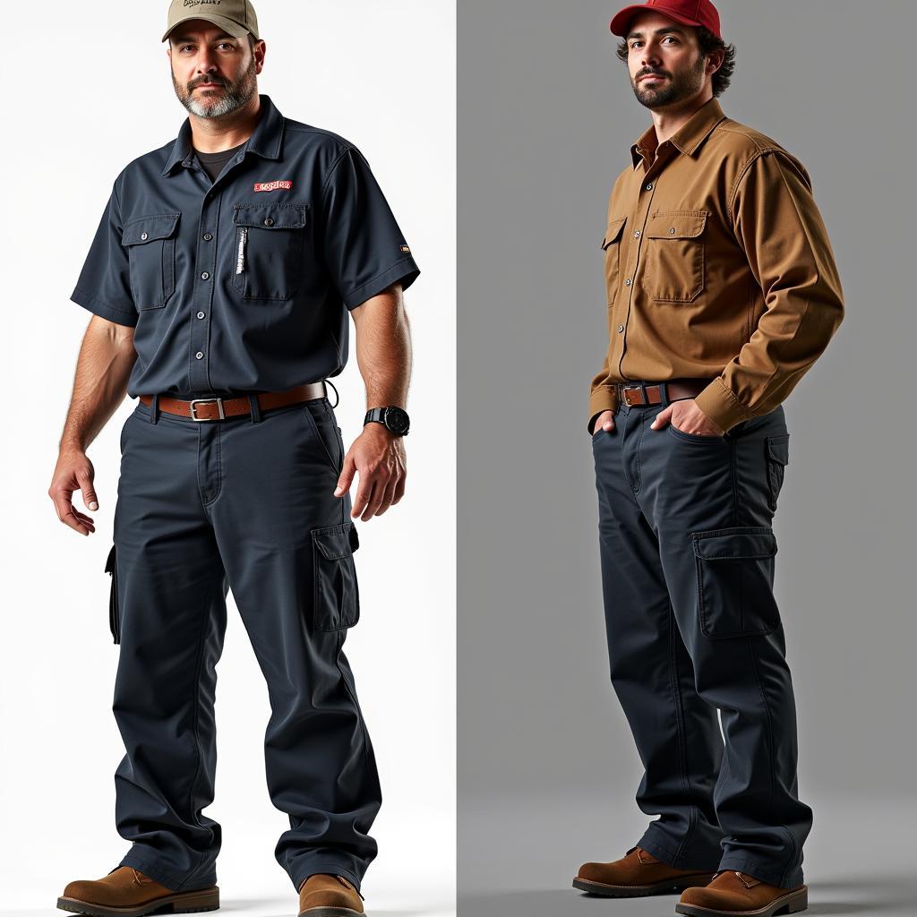 Hình ảnh so sánh Dickies và Carhartt