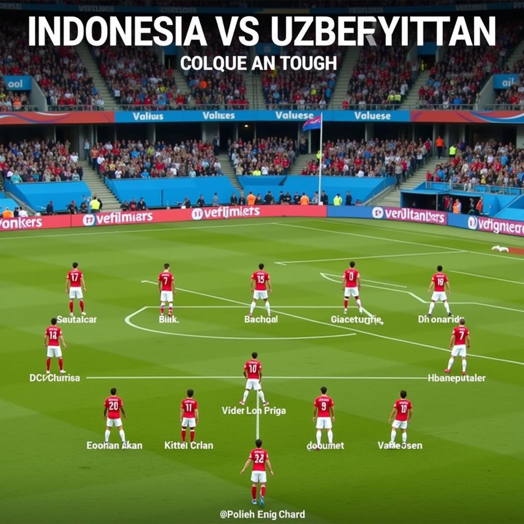 Đội hình ra sân Indonesia vs Uzbekistan