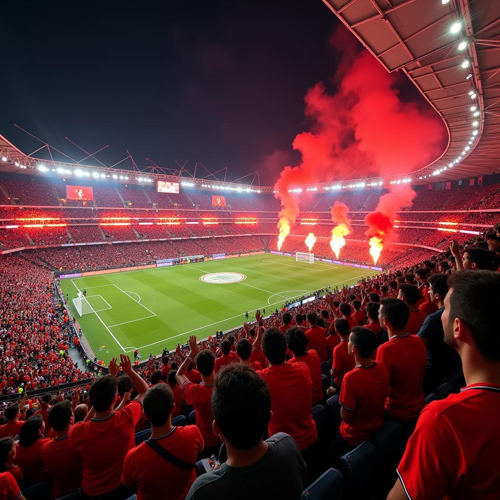 Flamengo vs Corinthians khán giả cuồng nhiệt