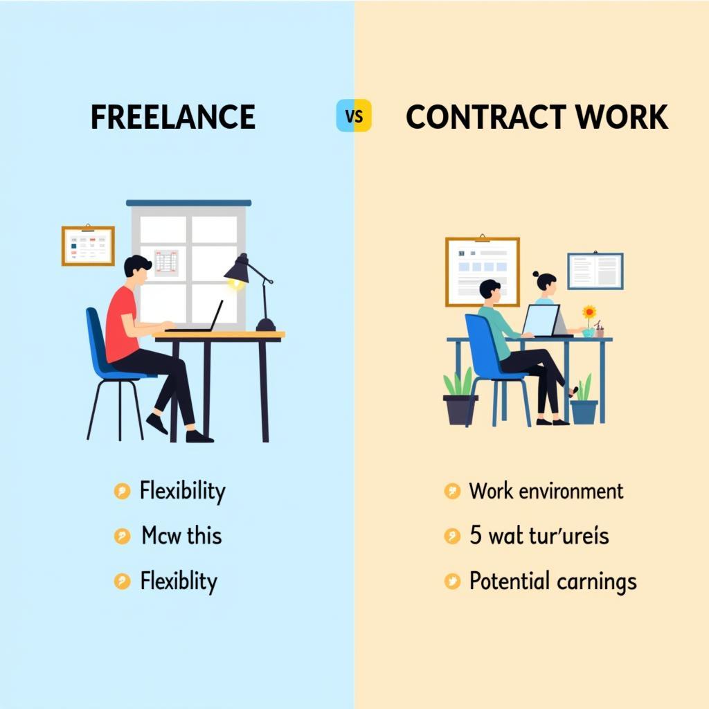 So sánh Freelance và Contract