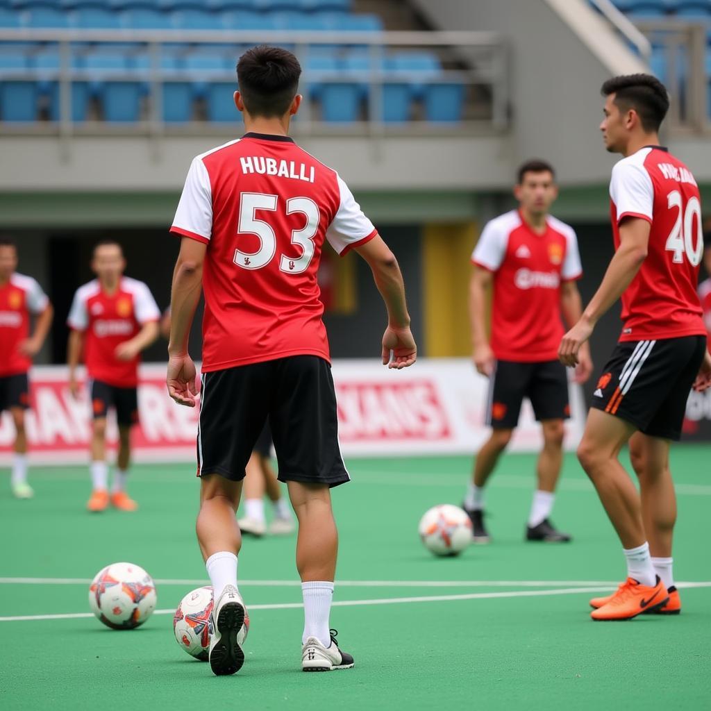 Đội tuyển futsal Việt Nam tập luyện