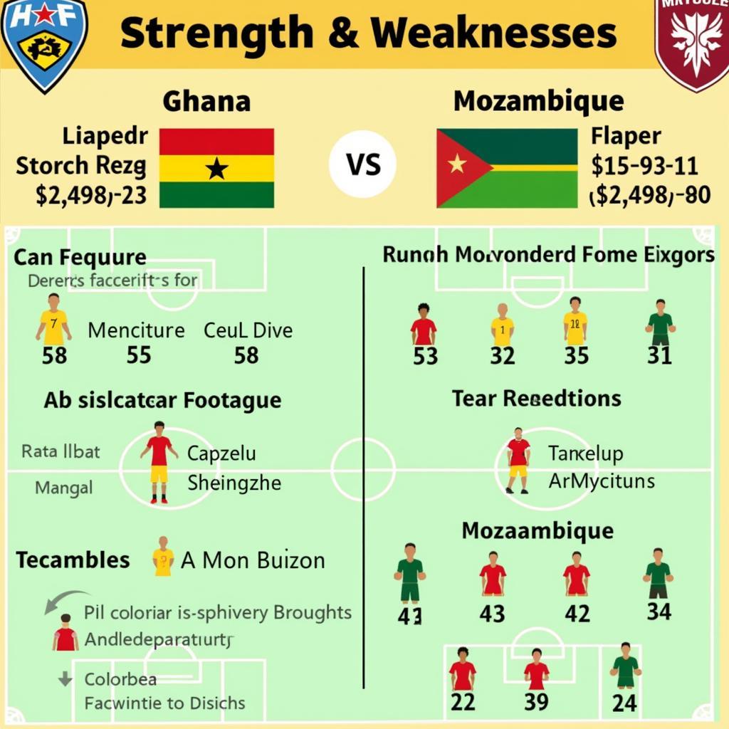 Phân tích sức mạnh của Ghana và Mozambique: So sánh đội hình, chiến thuật và phong độ hiện tại của hai đội.