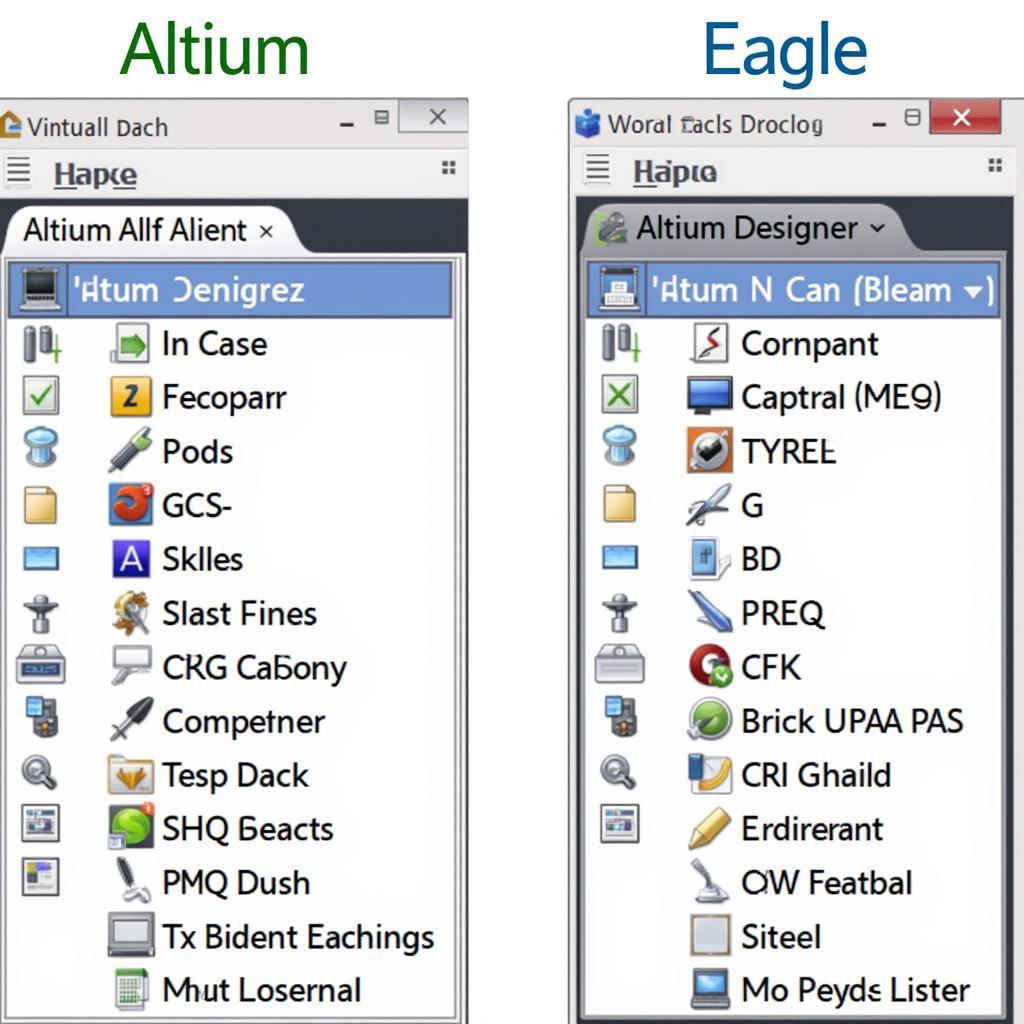 So sánh giao diện Altium và Eagle