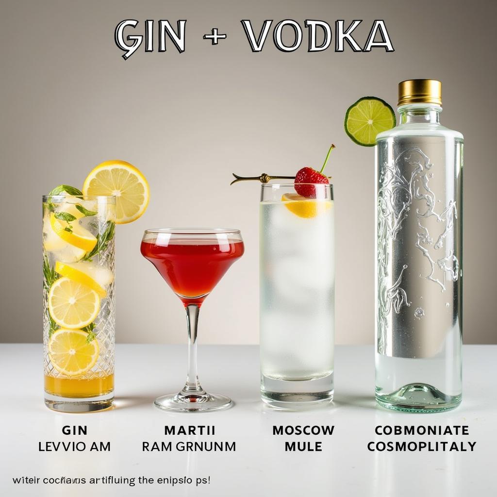 Gin và Vodka trong pha chế Cocktail