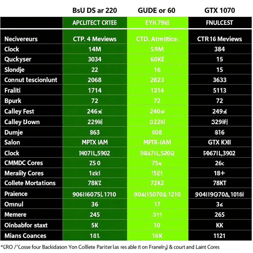 Bảng so sánh thông số kỹ thuật GTX 970 và GTX 1070