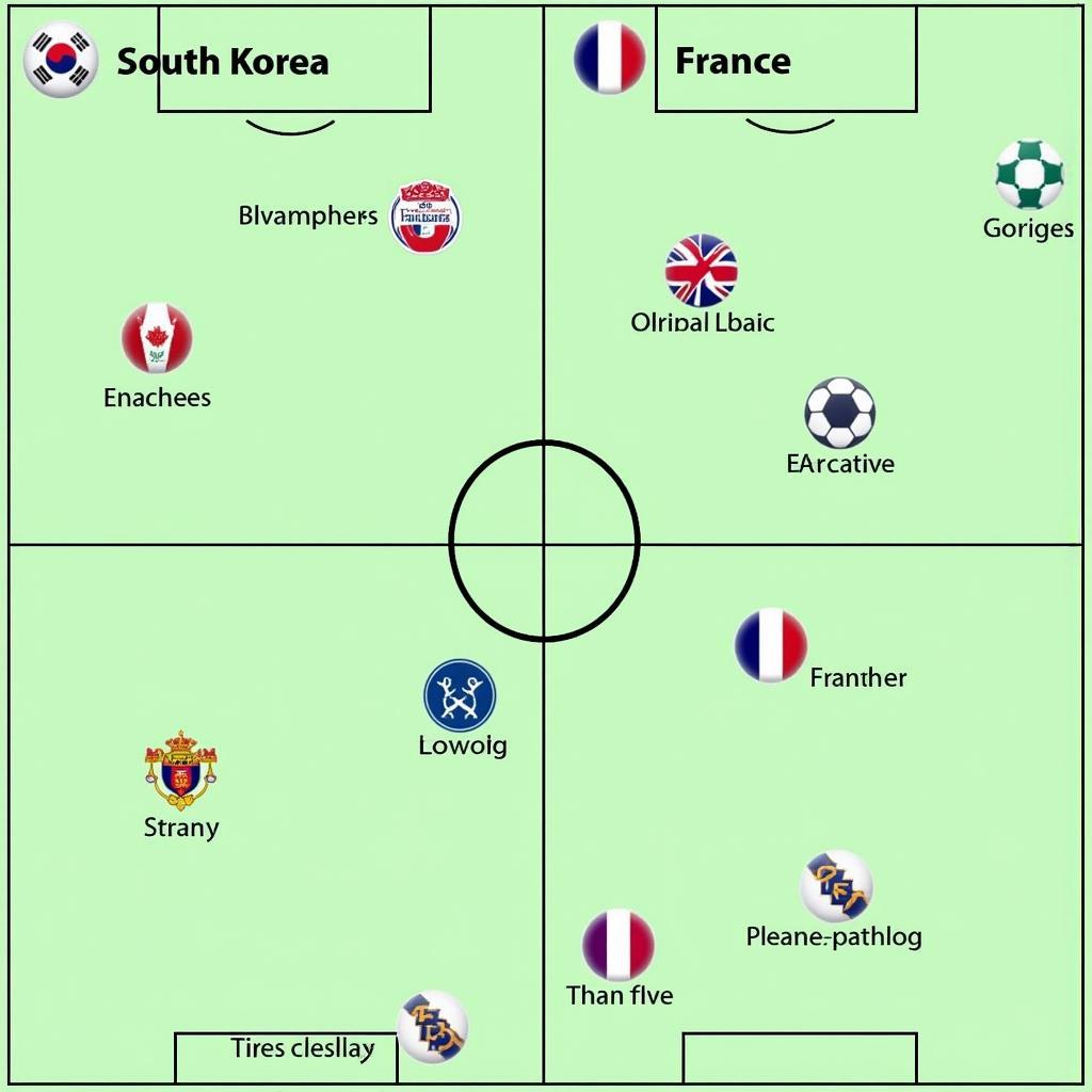 Chiến thuật Hàn Quốc vs Pháp