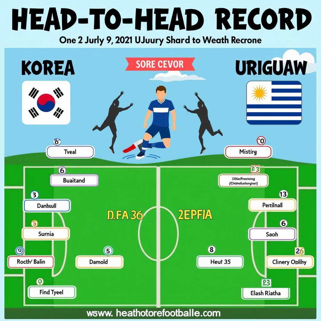 Lịch sử đối đầu Hàn Quốc vs Uruguay